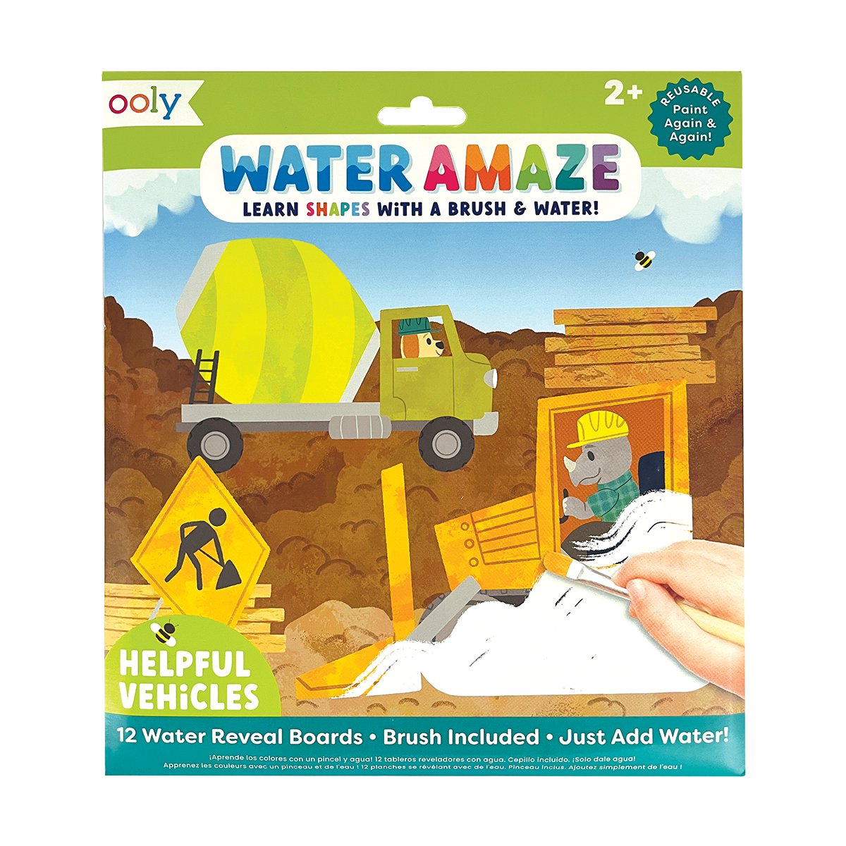 Water Amaze Water Reveal Boards – Helpful Vehicles by OOLY