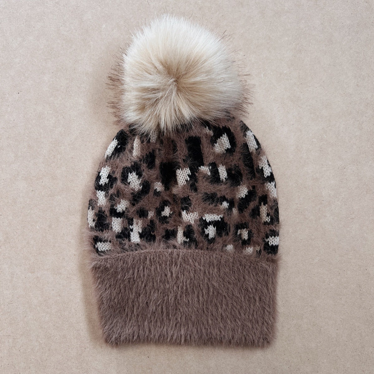 Mocha | Leopard Beanie