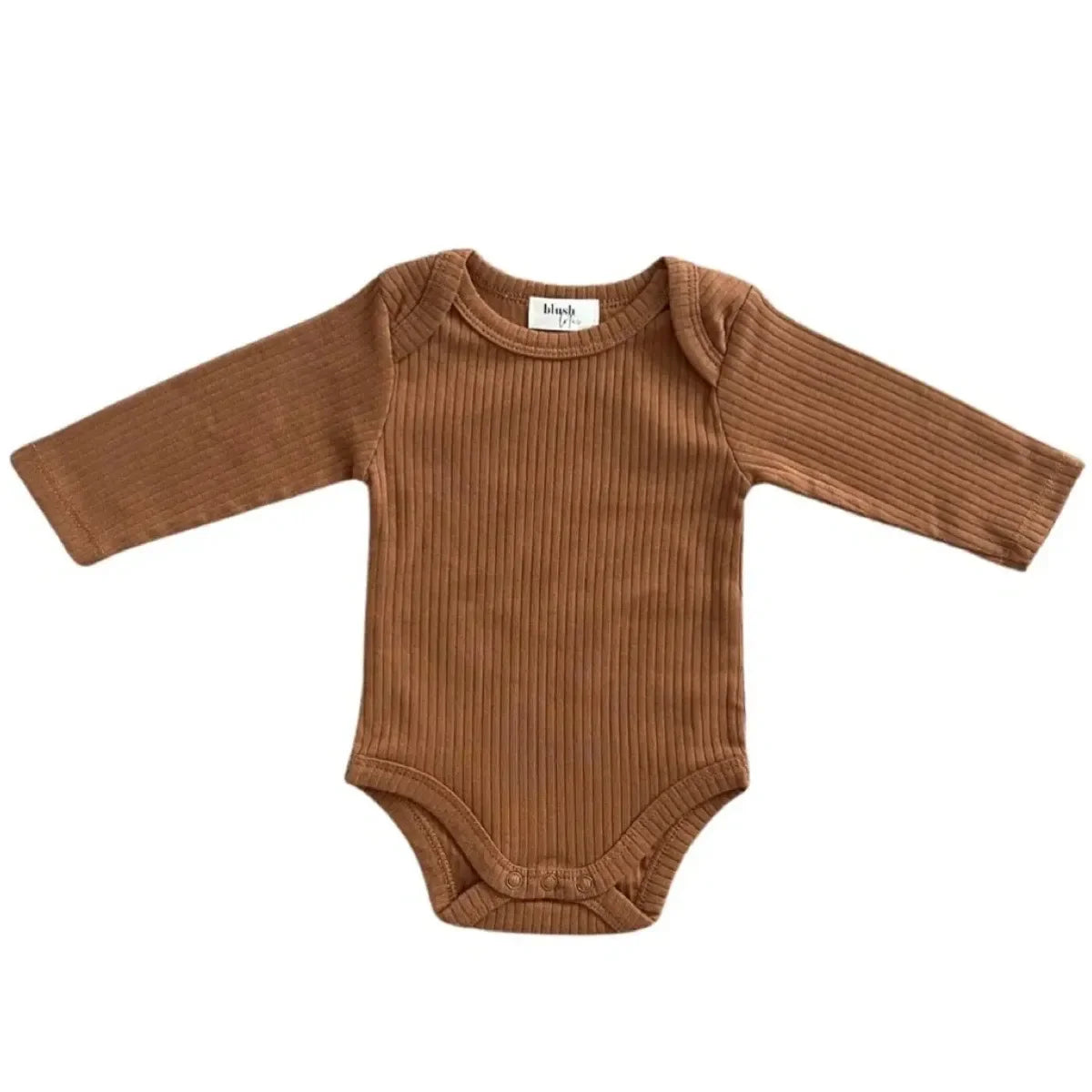 Ribbed Bodysuit – Long Sleeve – Cognac