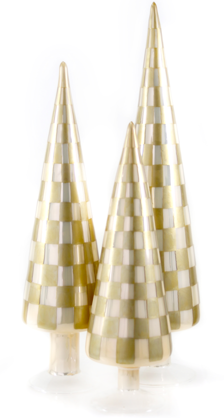 Checkered Trees Straw Set Of 3