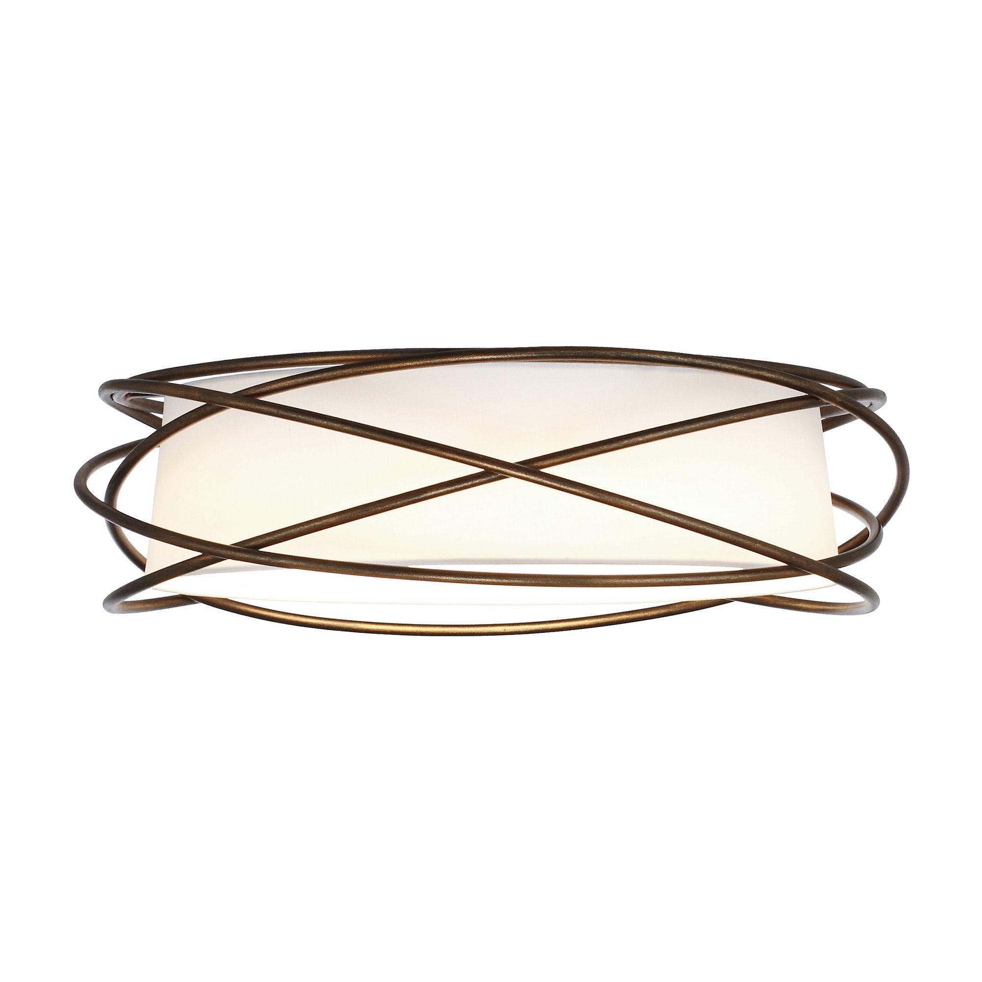 20″ Modern Brown LED Flush Mount Ceiling Light