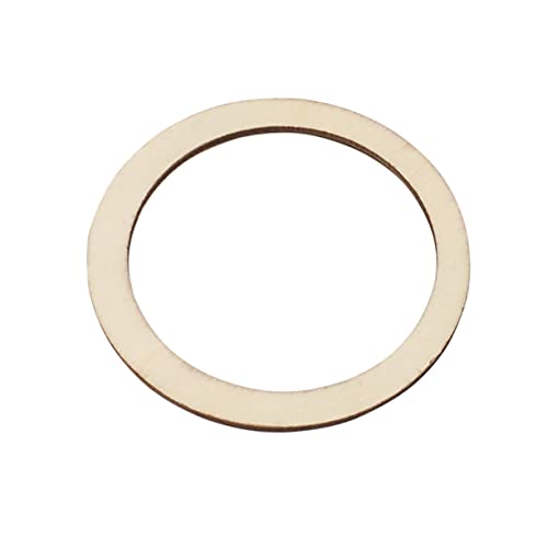 TEHAUX 100pcs Scrapbooking Embellishments Unfinished Wood Circles Wreath Frame Wood Blanks Ring Wooden Linking Rings Charms Unfinished Wood DIY Craft