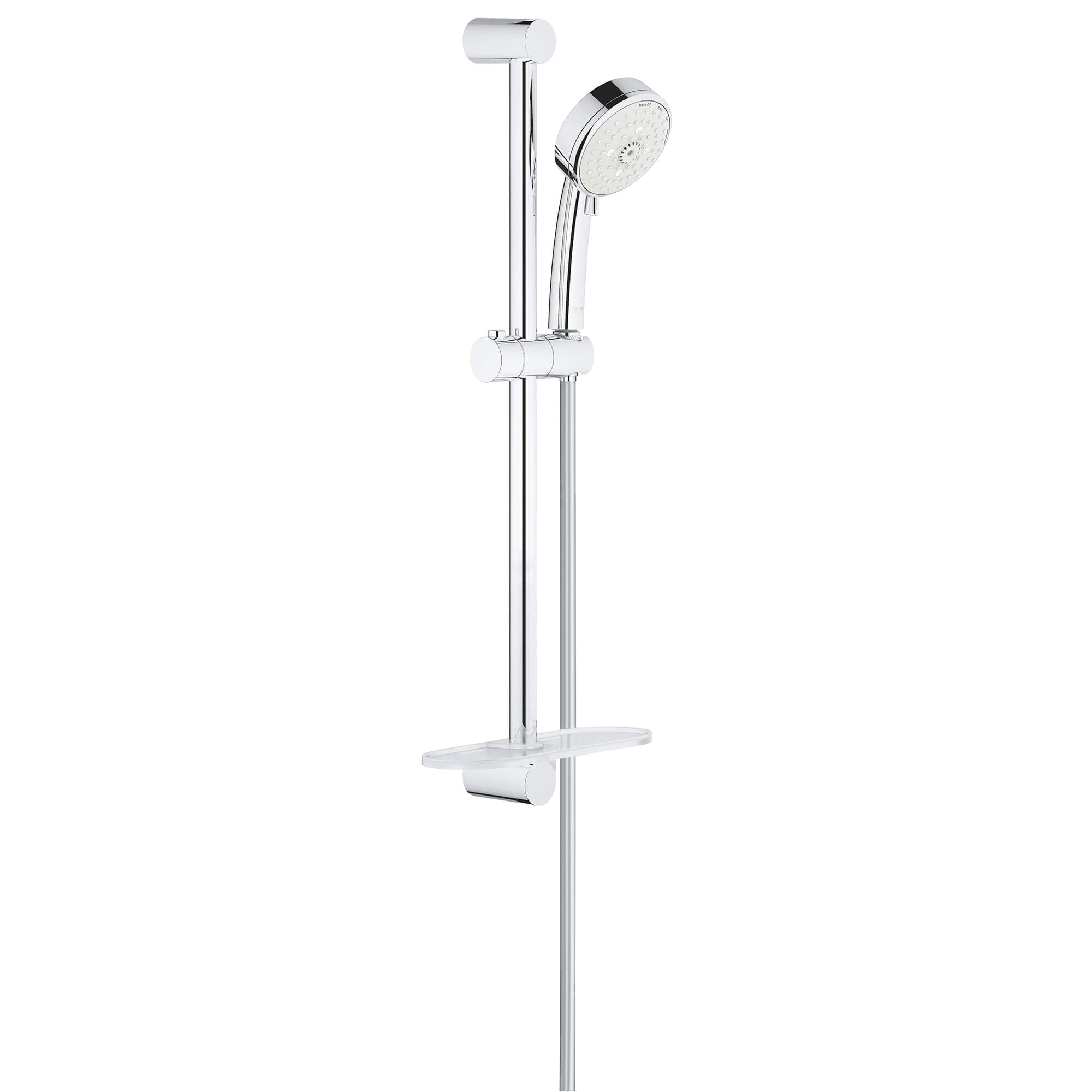 GROHE 27577002 Tempesta Chrome 24″ Shower Slide Bar Kit – 4 Sprays, 2.5 gpm