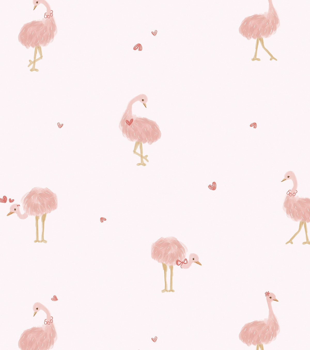 Hello Lovely – Children’s Wallpaper – Ostrich Motif