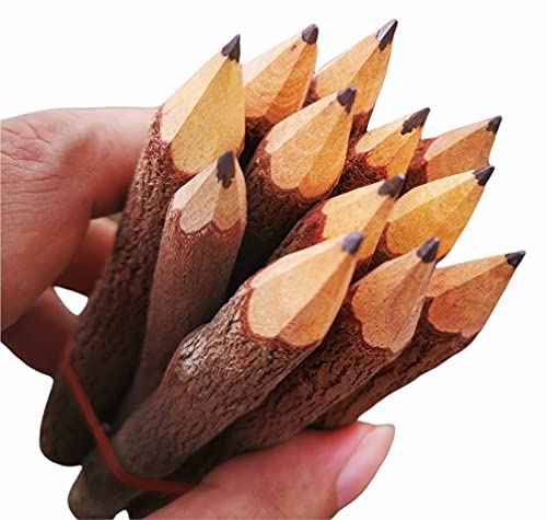 NUTTA – 12 Pencils Graphite Wooden Pencils Rustic Branch & Twig Wood Pencil Home Decoration or Gift Handmade Wooden Craft DIY Decorate Room Decor