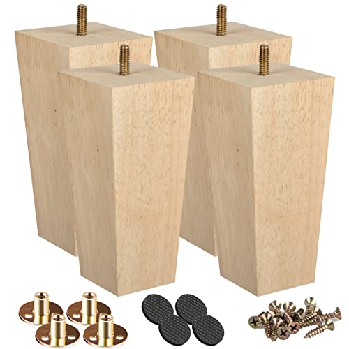 4 inch Solid Wood Furniture Legs, Btowin 4Pcs Mid Century Modern 4inch (10cm) BN1207112 04 10/z18 0