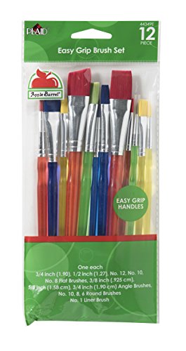 Apple Barrel 44349E (12 Piece), Multicolor Brush Set