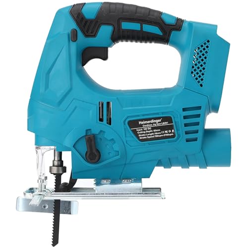 Cordless Jig Saw for Makita 18V Battery(Not Included), Variable Speed Electric JigSaws with Wood Cutter Blades and LED Light，Scale Ruler