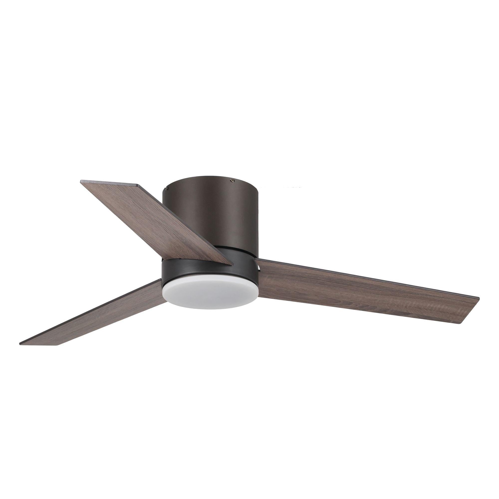 48″ Kielah Farmhouse Flush Mount Reversible Ceiling Fan with Lighting and Remote Control