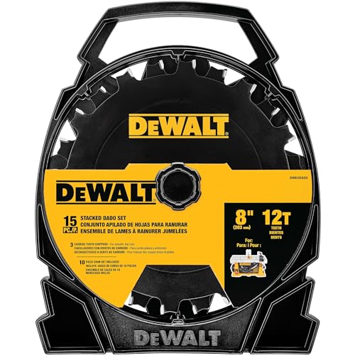 DEWALT Stacked Dado Saw Blade 8 Inch 12 Tooth (DW812DADO)