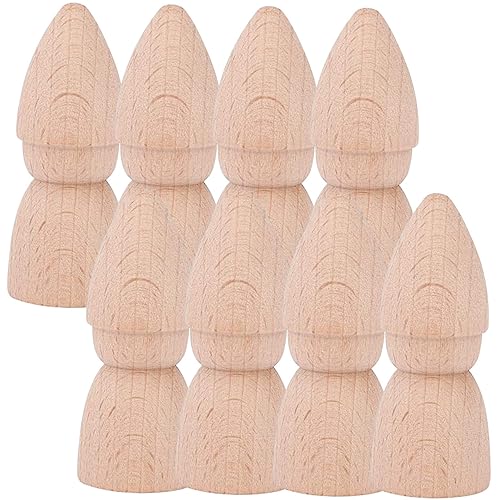 LABRIMP 8pcs Wooden Puppet Graffiti Peg Doll Wood Doll Bodies Family Member Wood Peg DIY Wooden Peg Doll Decorative Peg People Wood Peg Angel Puppet