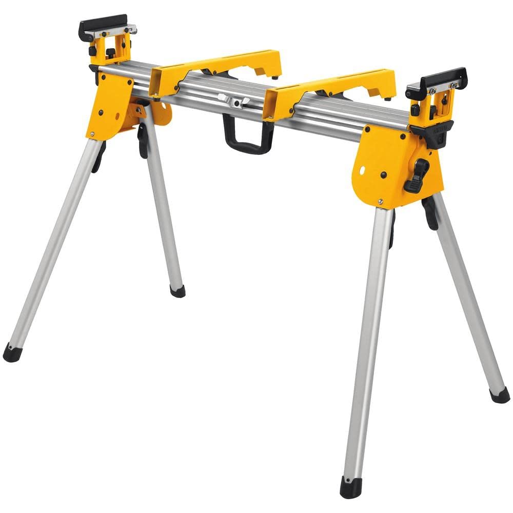 DEWALT Miter Saw Stand, Collapsible and Portable, 40” Beam, Extends up to 10 ft, Holds up to 500 lbs (DWX724),Silver