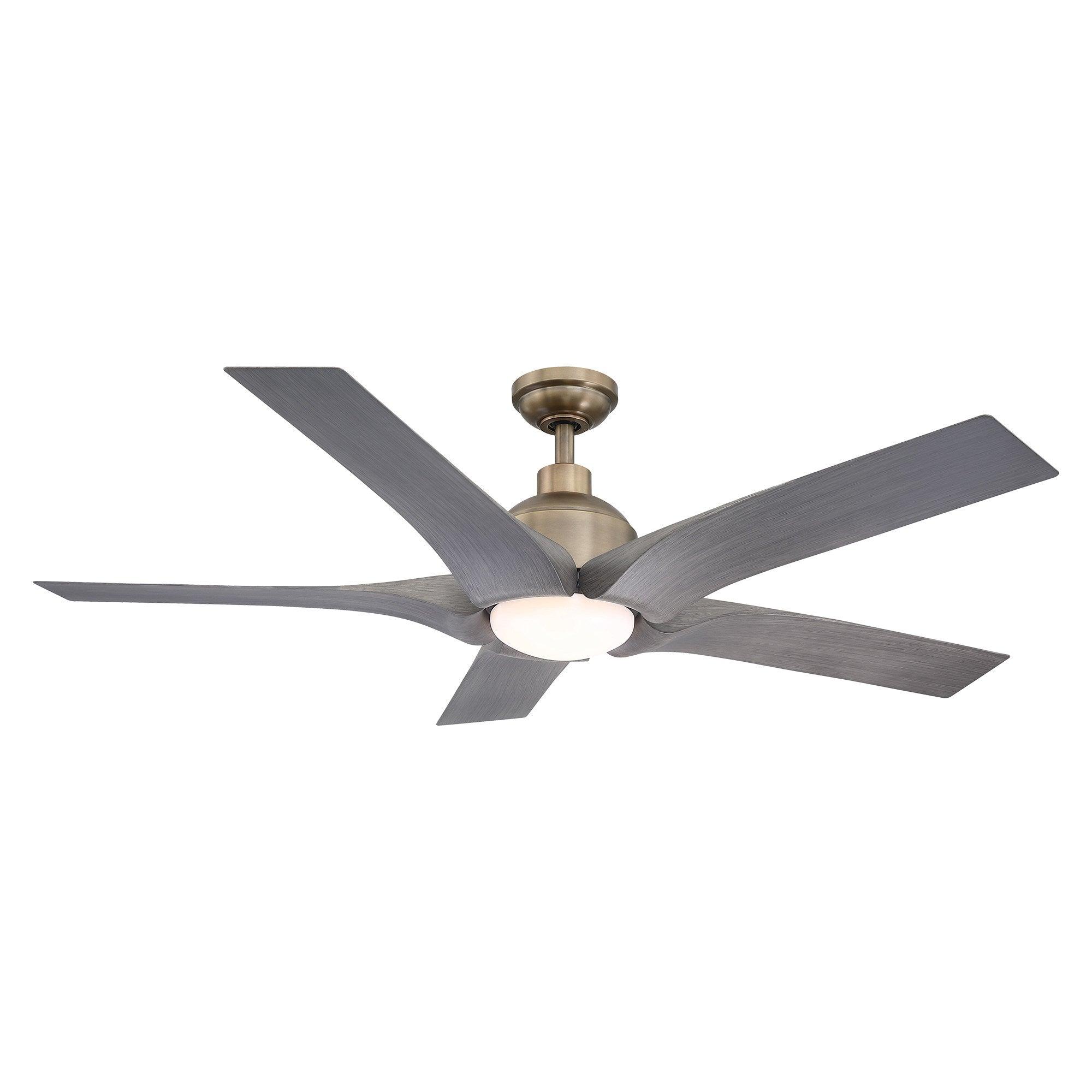 56″ Genoa Farmhouse DC Motor Downrod Mount Reversible Ceiling Fan with Lighting and Remote Control