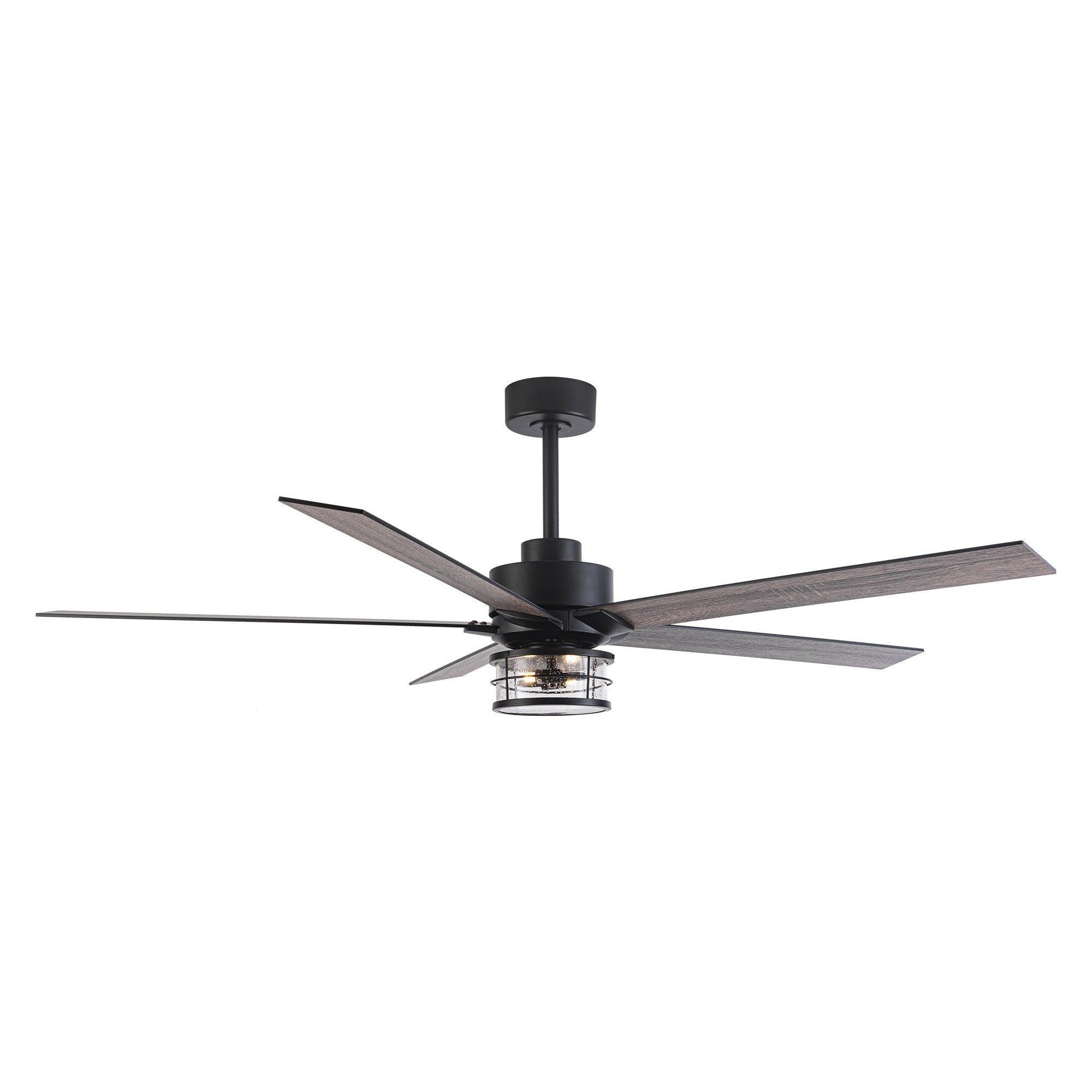 65″ Modern Reversible Ceiling Fan with Lighting and Remote Control