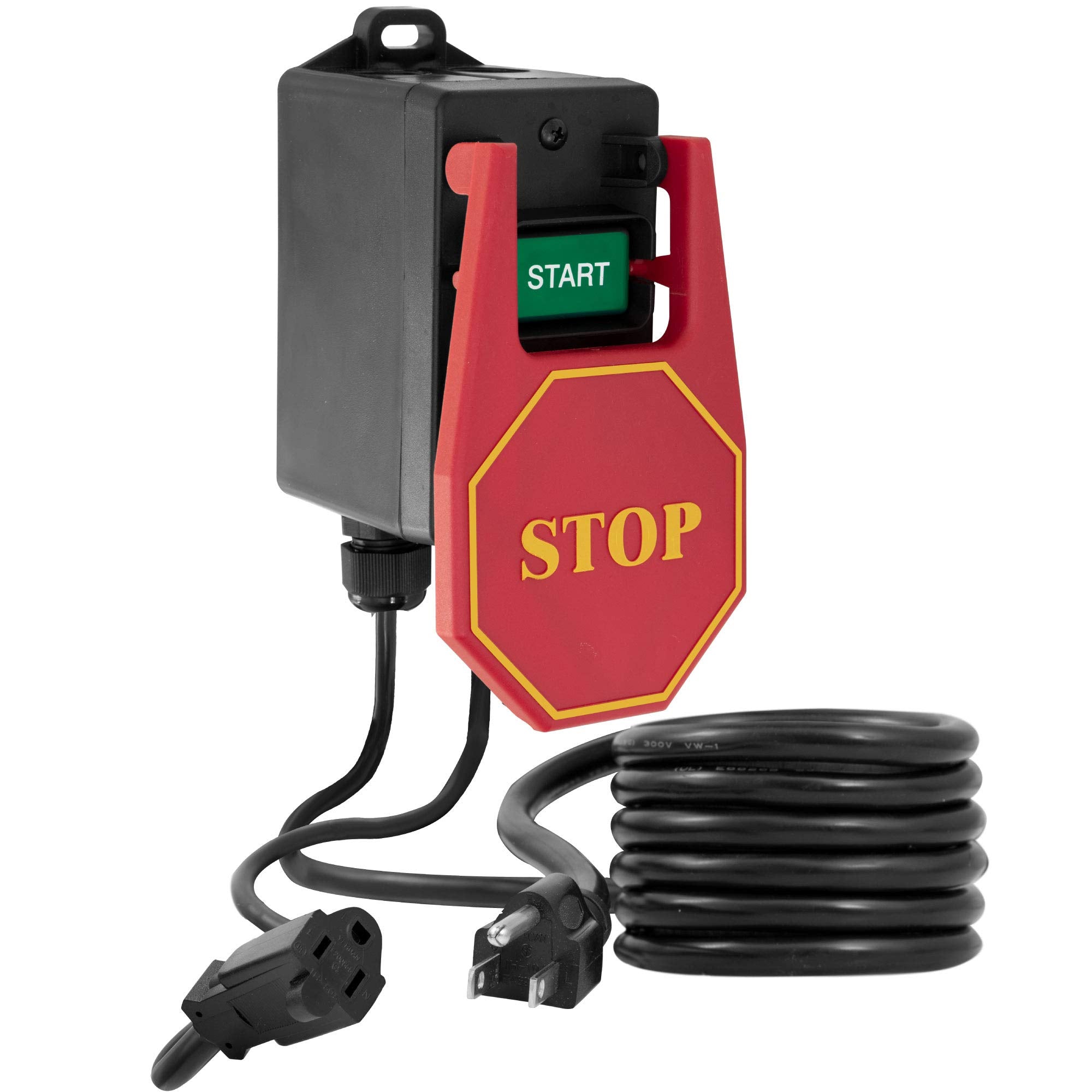 Fulton 110V Single Phase On/Off Switch with Large Stop Sign Paddle for Easy Visibility and Contact for Quick Power Downs Ideal for Router Tables