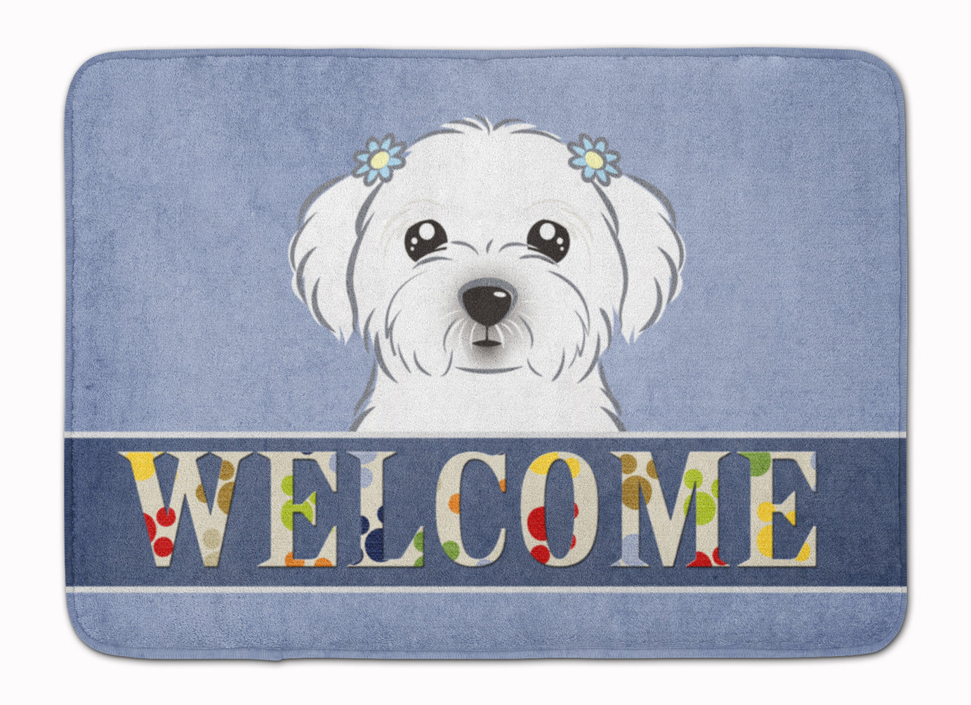 Maltese Welcome Machine Washable Memory Foam Mat BB1394RUG