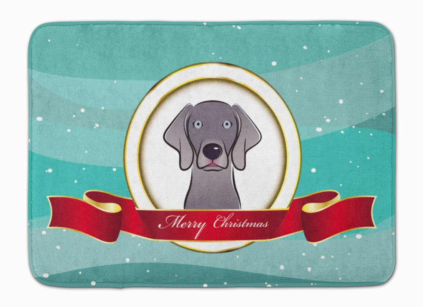 Weimaraner Merry Christmas Machine Washable Memory Foam Mat BB1541RUG