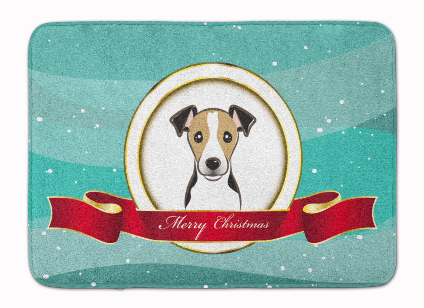 Jack Russell Terrier Merry Christmas Machine Washable Memory Foam Mat BB1571RUG