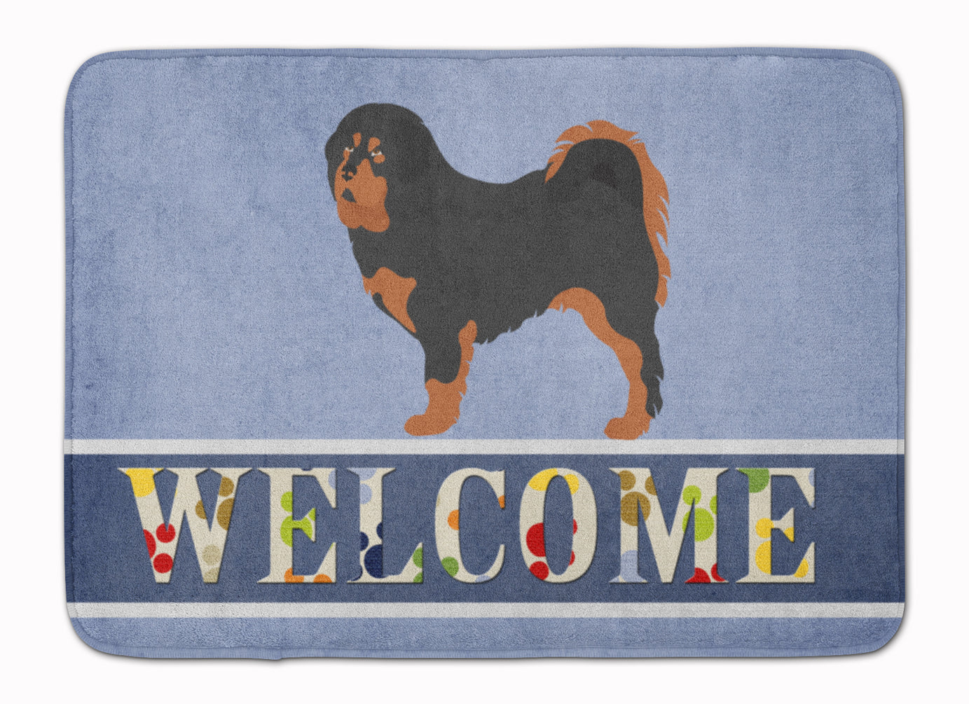 Tibetan Mastiff Welcome Machine Washable Memory Foam Mat BB8326RUG