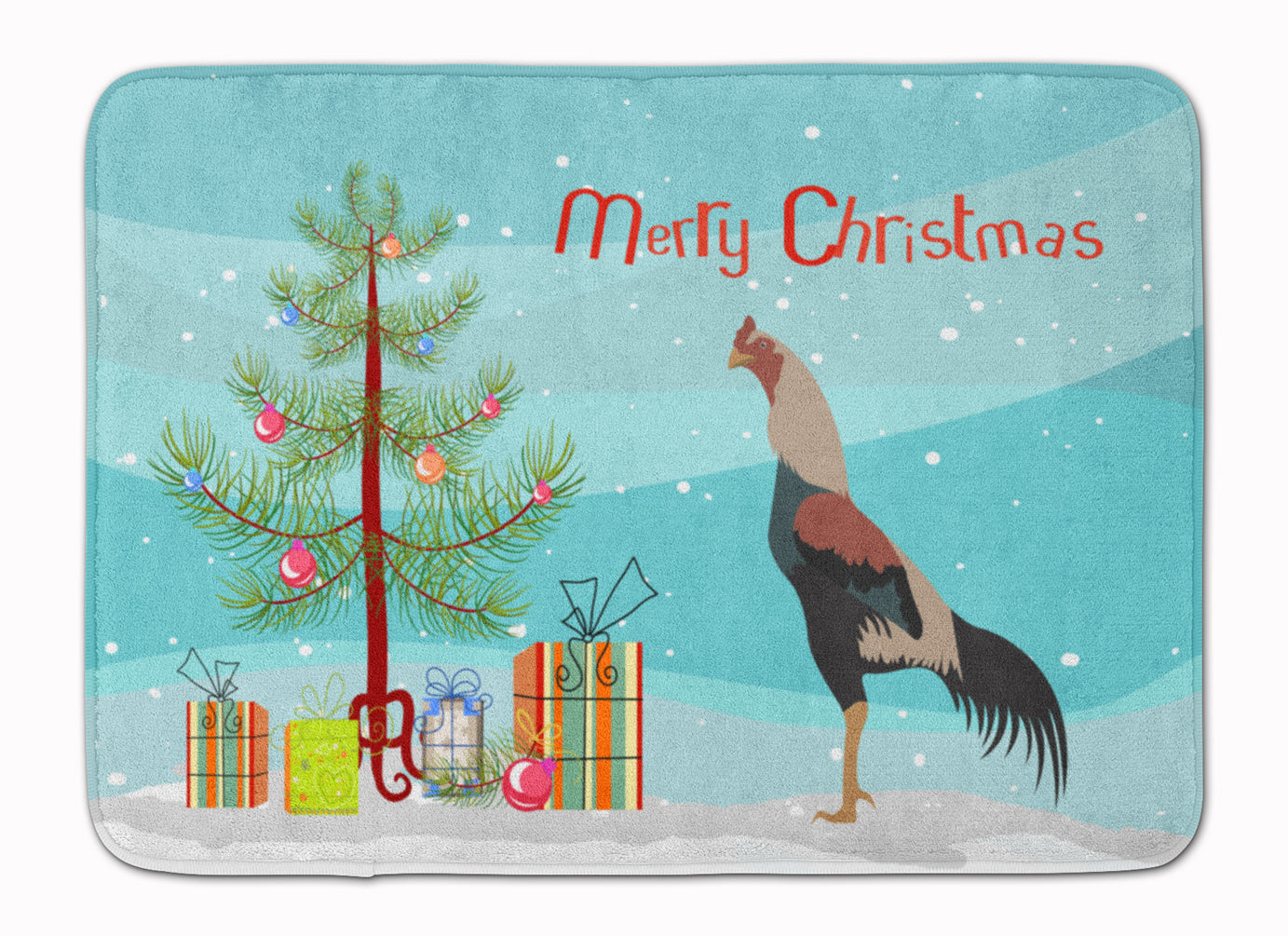 Kulang Chicken Christmas Machine Washable Memory Foam Mat BB9205RUG