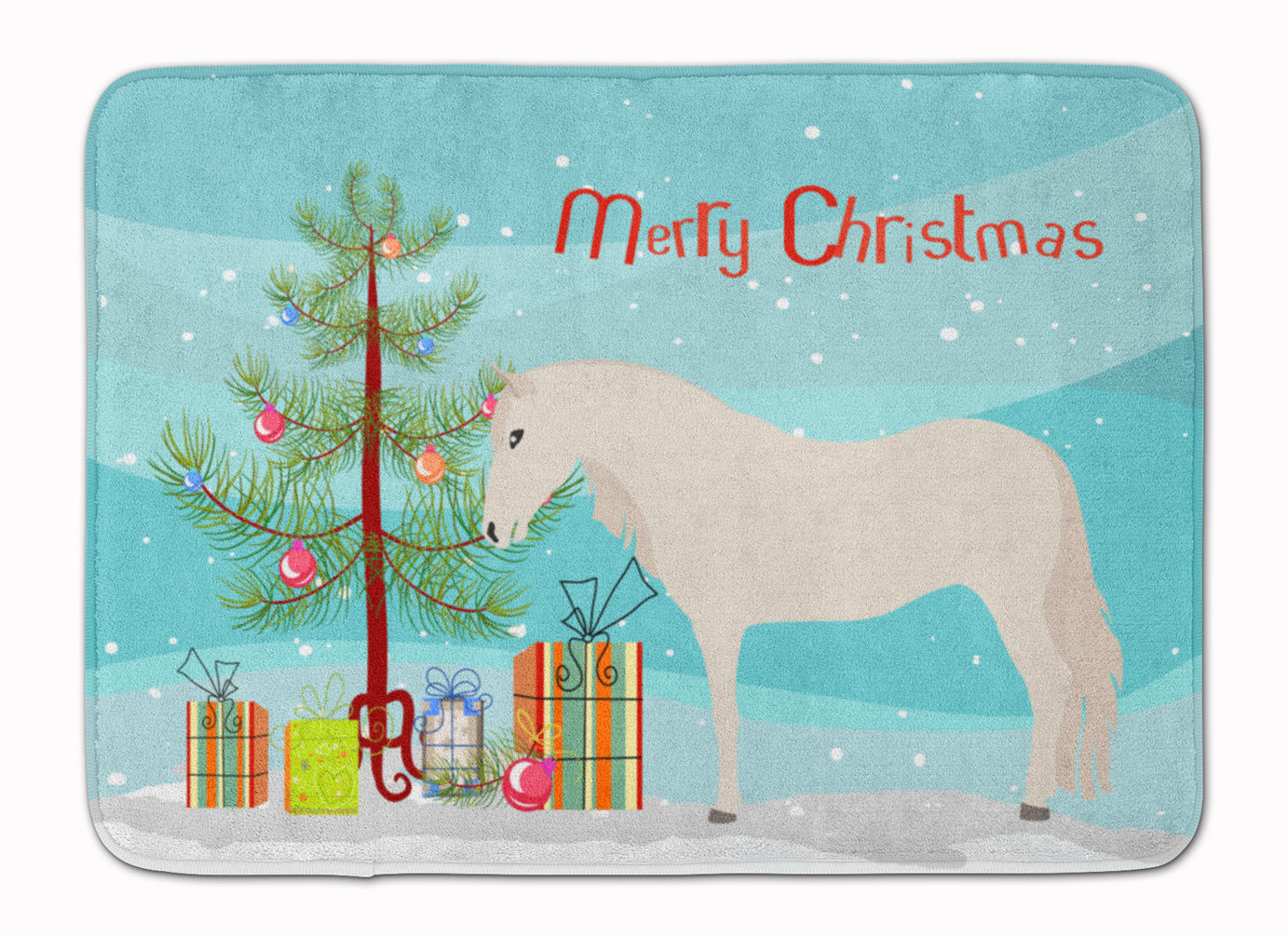 Paso Fino Horse Christmas Machine Washable Memory Foam Mat BB9272RUG