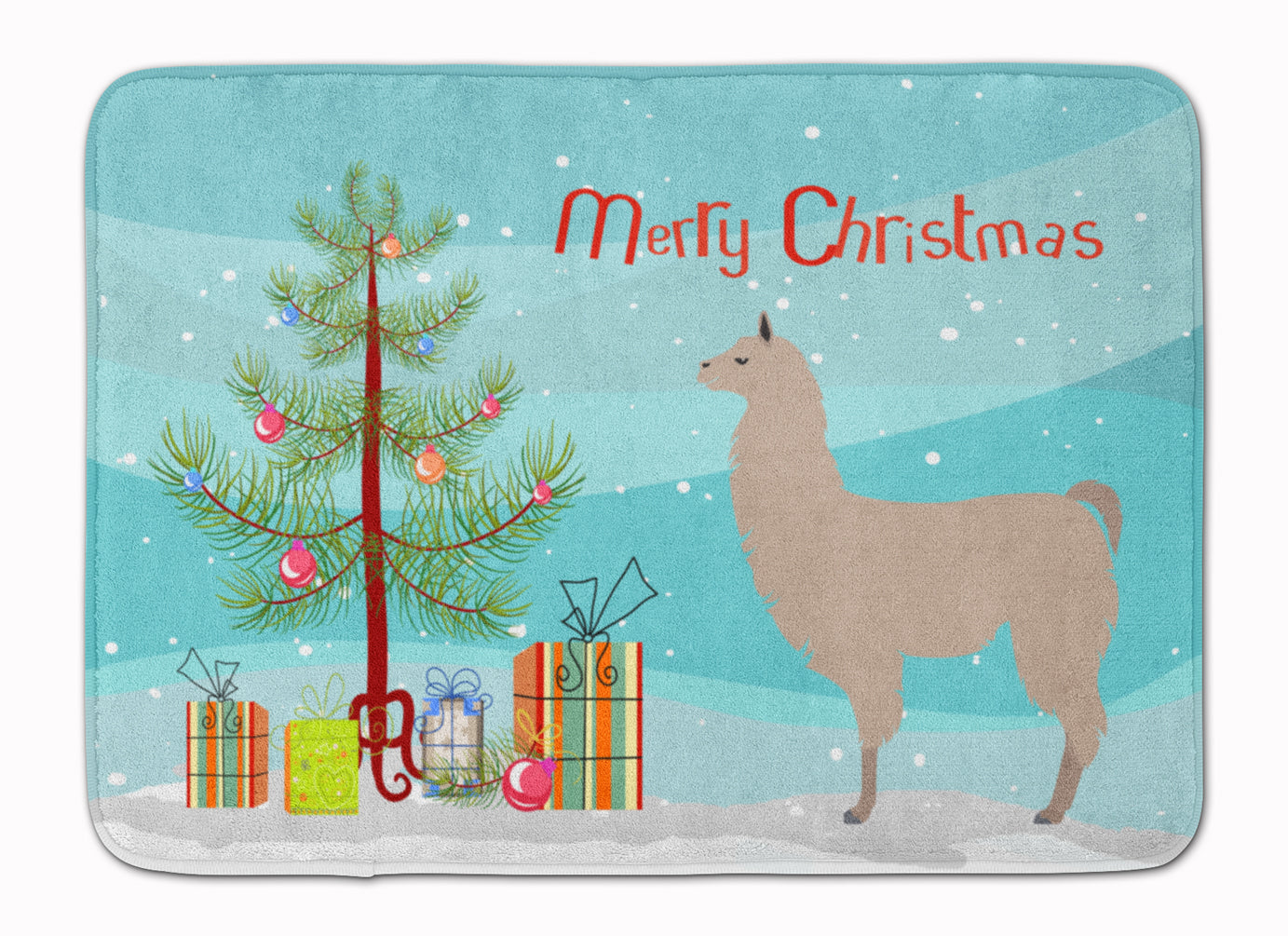 Llama Christmas Machine Washable Memory Foam Mat BB9283RUG