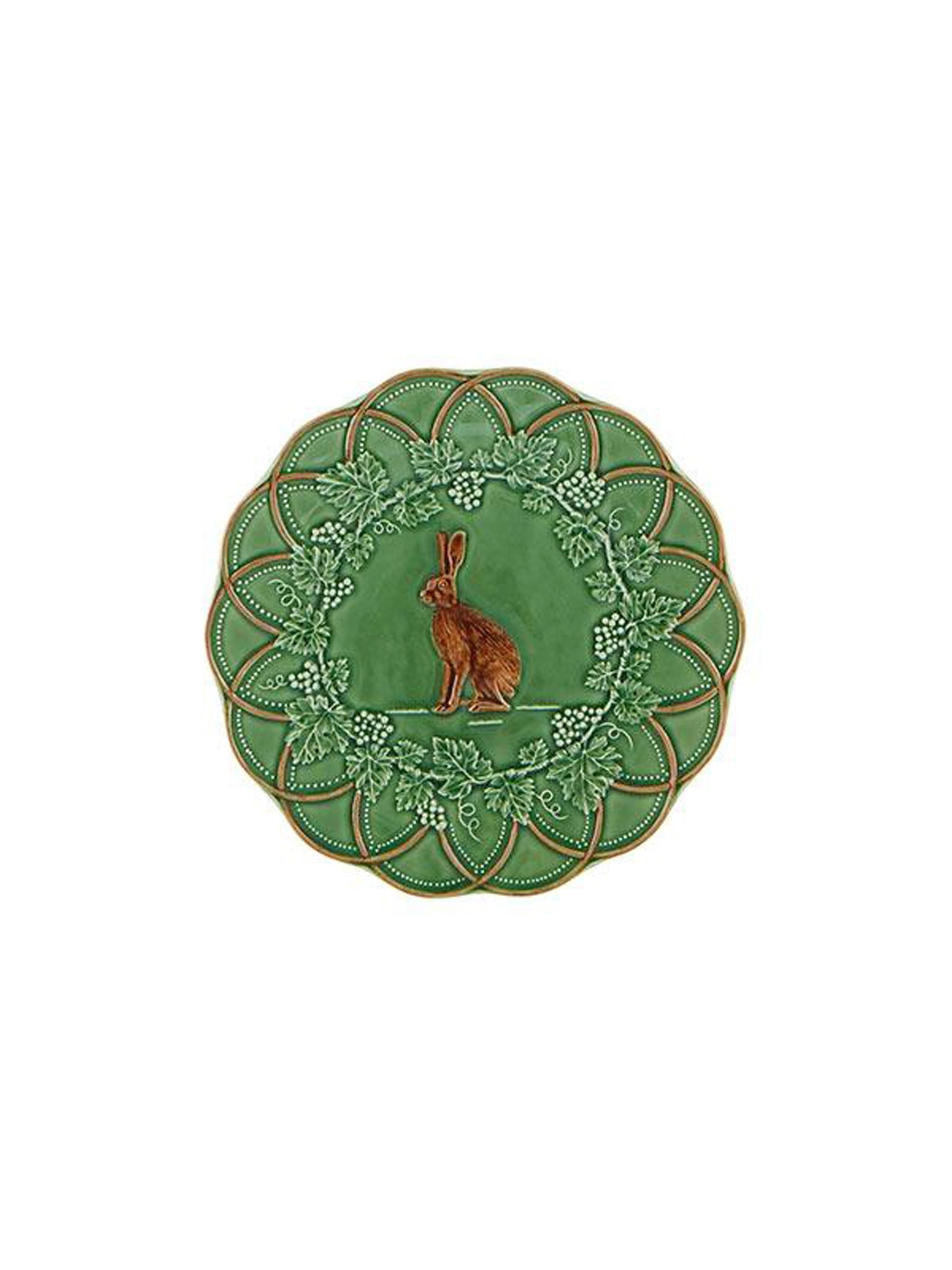 Bordallo Pinheiro Grove Hare Dessert Plate