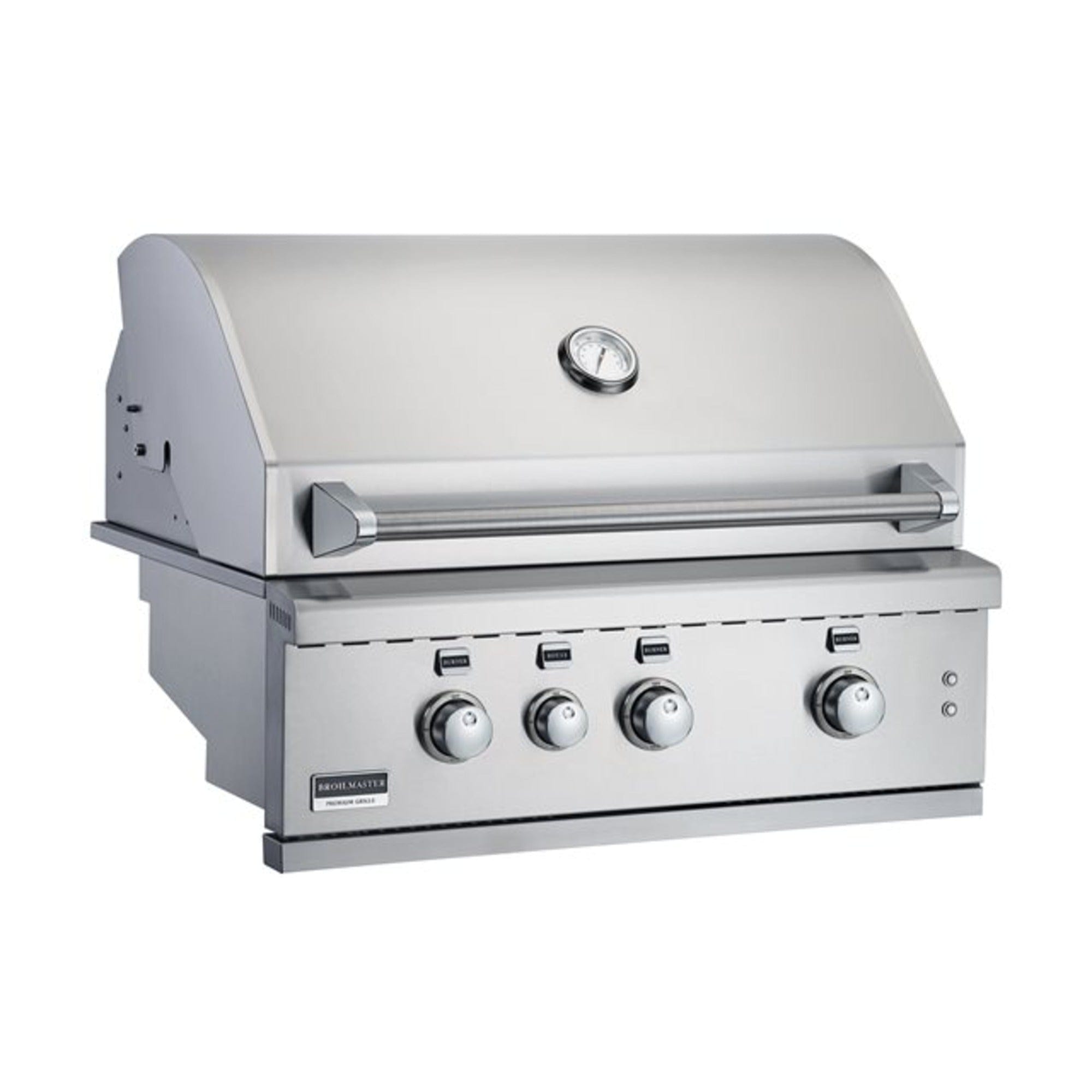 Broilmaster B-Series 32″ 4-Burner Stainless Steel Natural Gas Grill Head With Built-In Infrared Burner and Cooking Lights