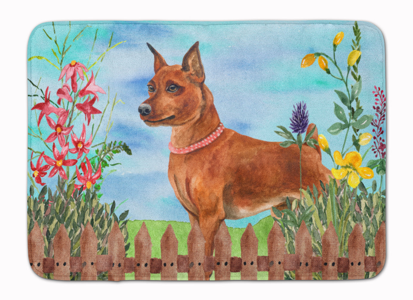 Miniature Pinscher Spring Machine Washable Memory Foam Mat CK1218RUG