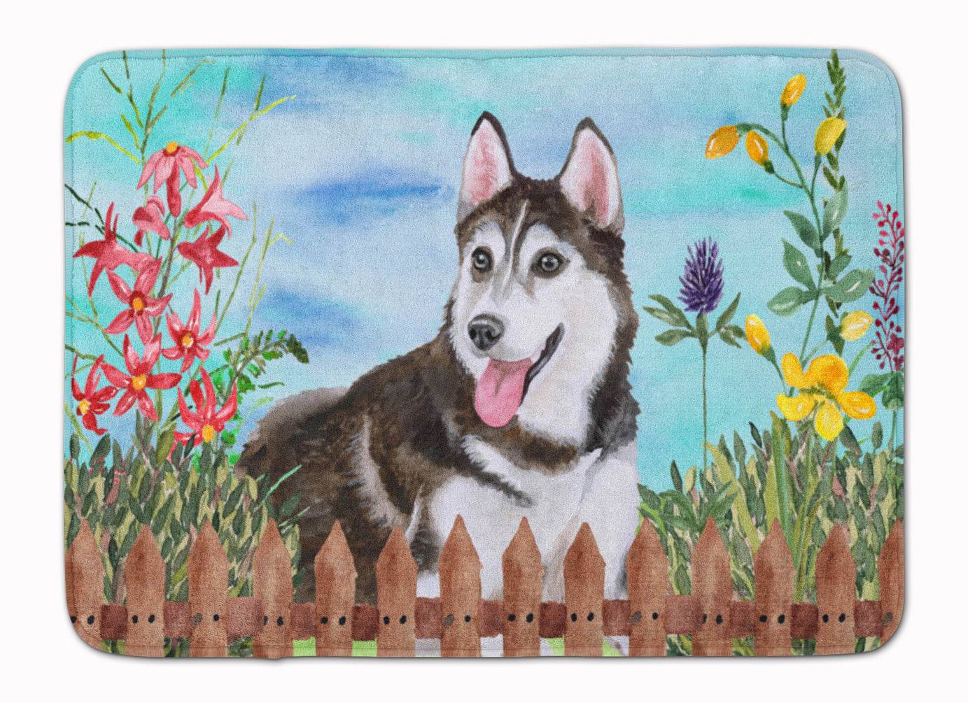 Siberian Husky #2 Spring Machine Washable Memory Foam Mat CK1274RUG