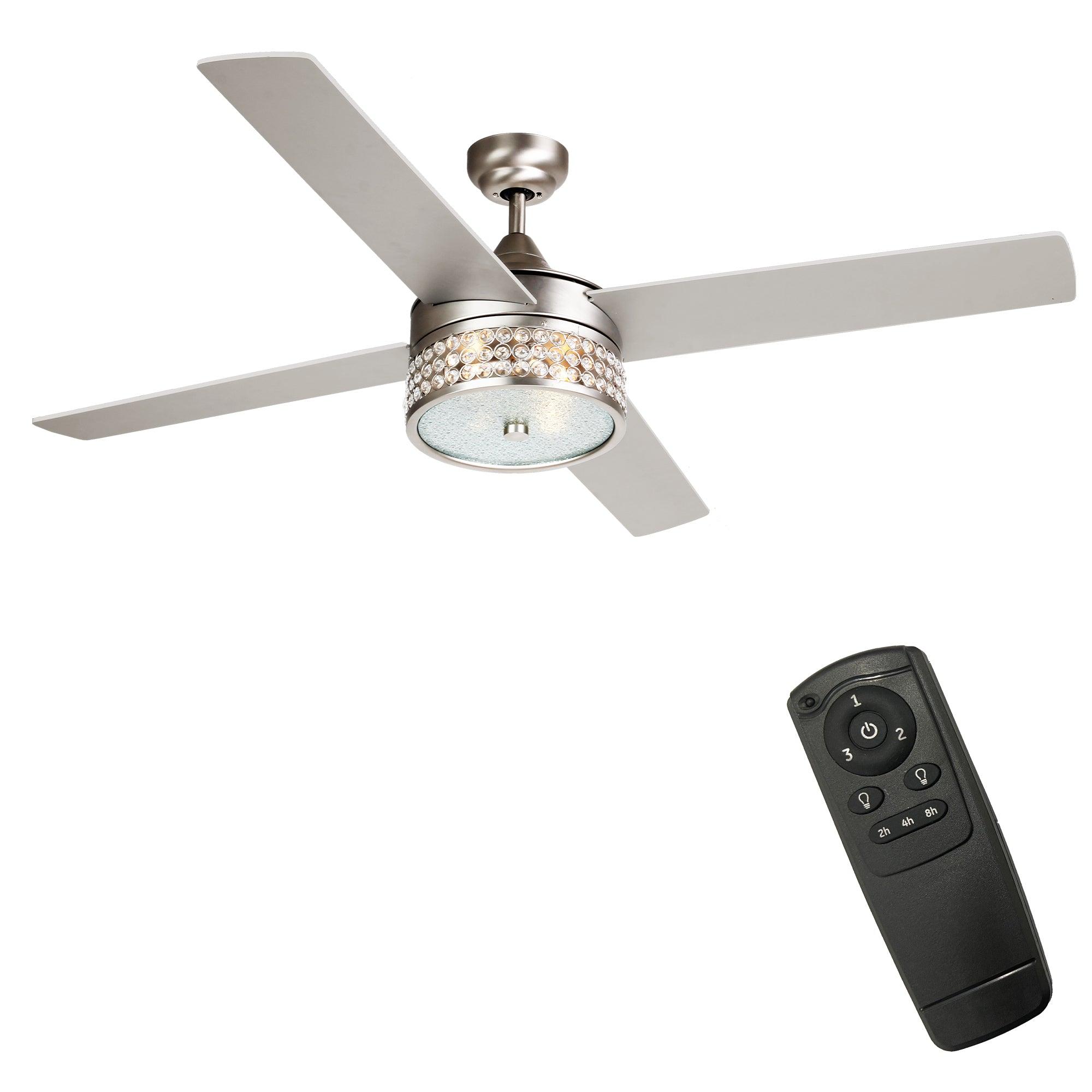 52″ Cason Modern Downrod Mount Reversible Ceiling Fan with Lighting and Remote Control