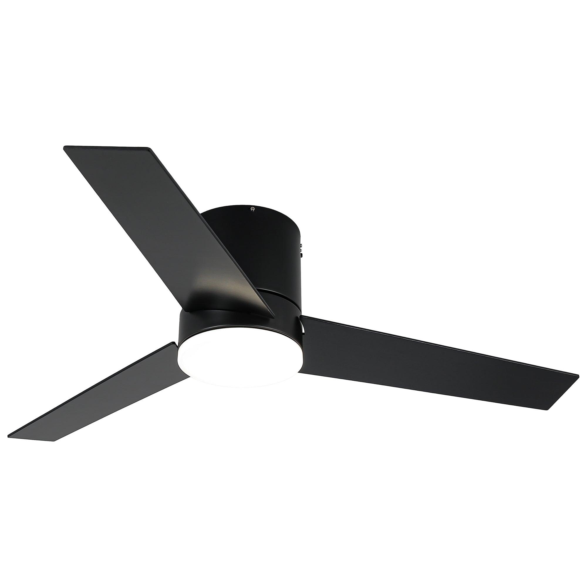 48″ Flush Mount Ceiling Fan 3 Blades with LED Lighting and Remote Control