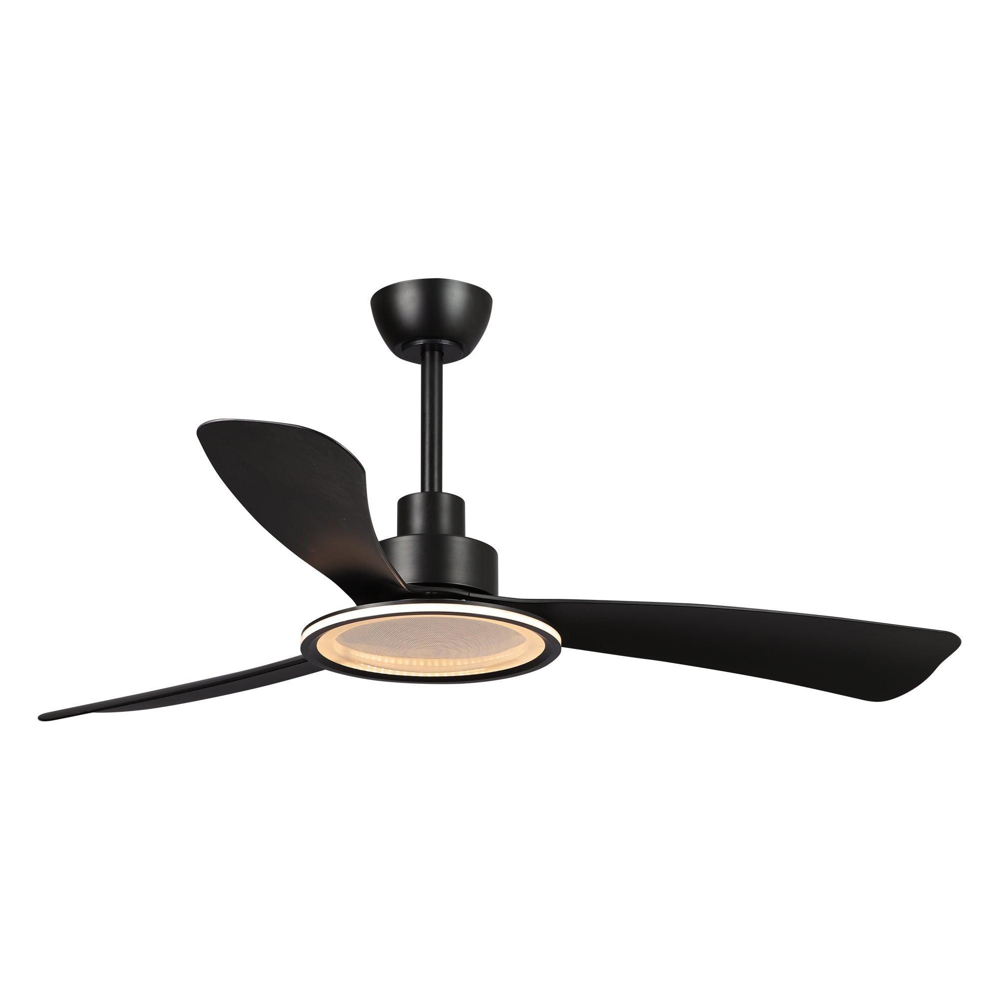 52″ Bohemian Industrial DC Motor Downrod Mount Reversible Ceiling Fan with Lighting and Remote Control