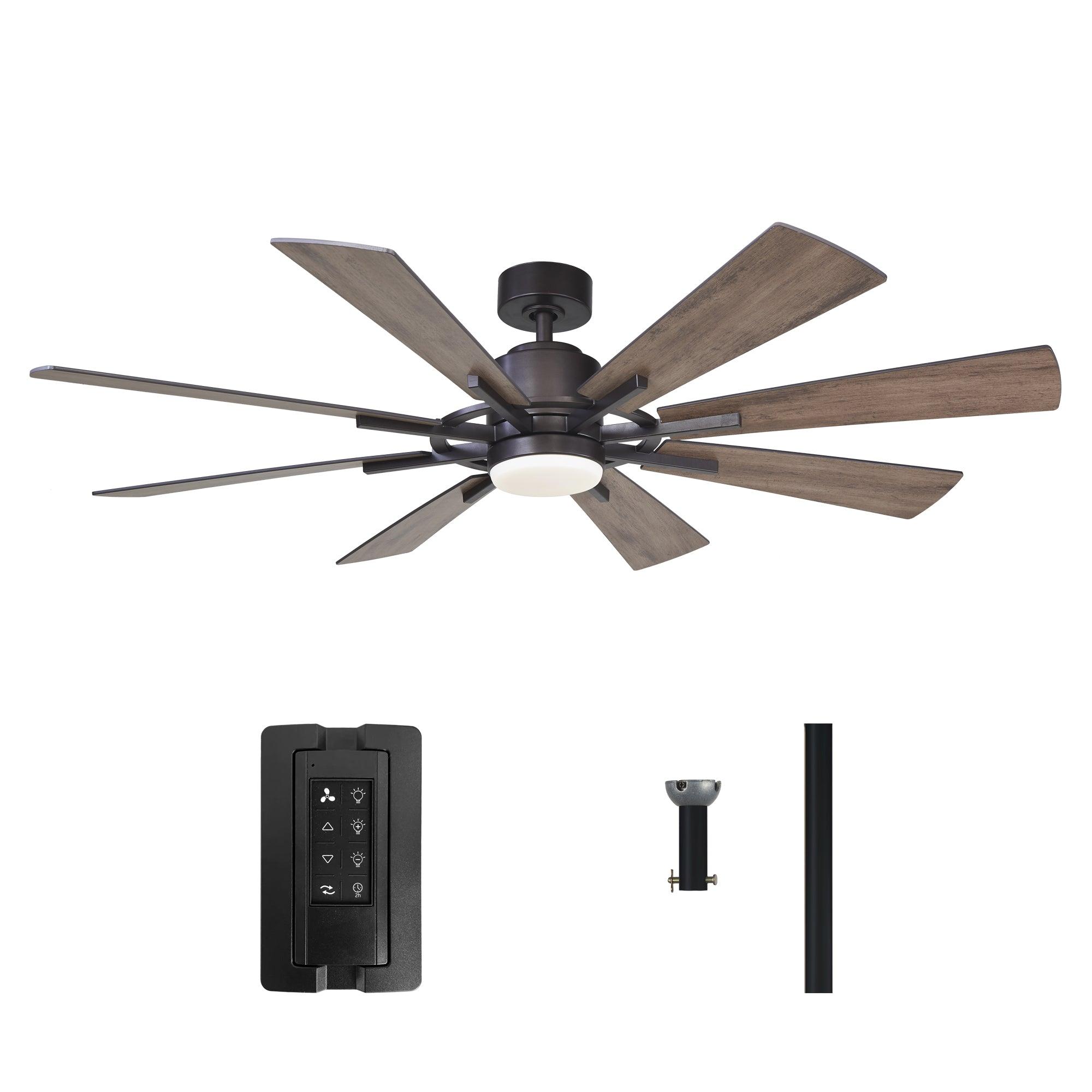 60″ Oretha Windmill DC Ceiling Fan with LED Lighting