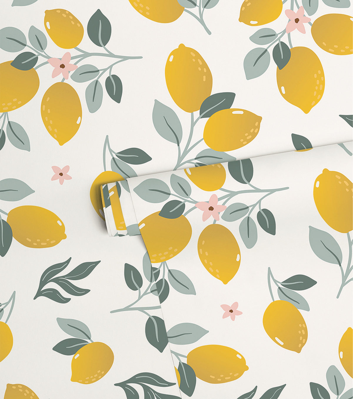 Louise – Children’s Wallpaper – Lemon Motif