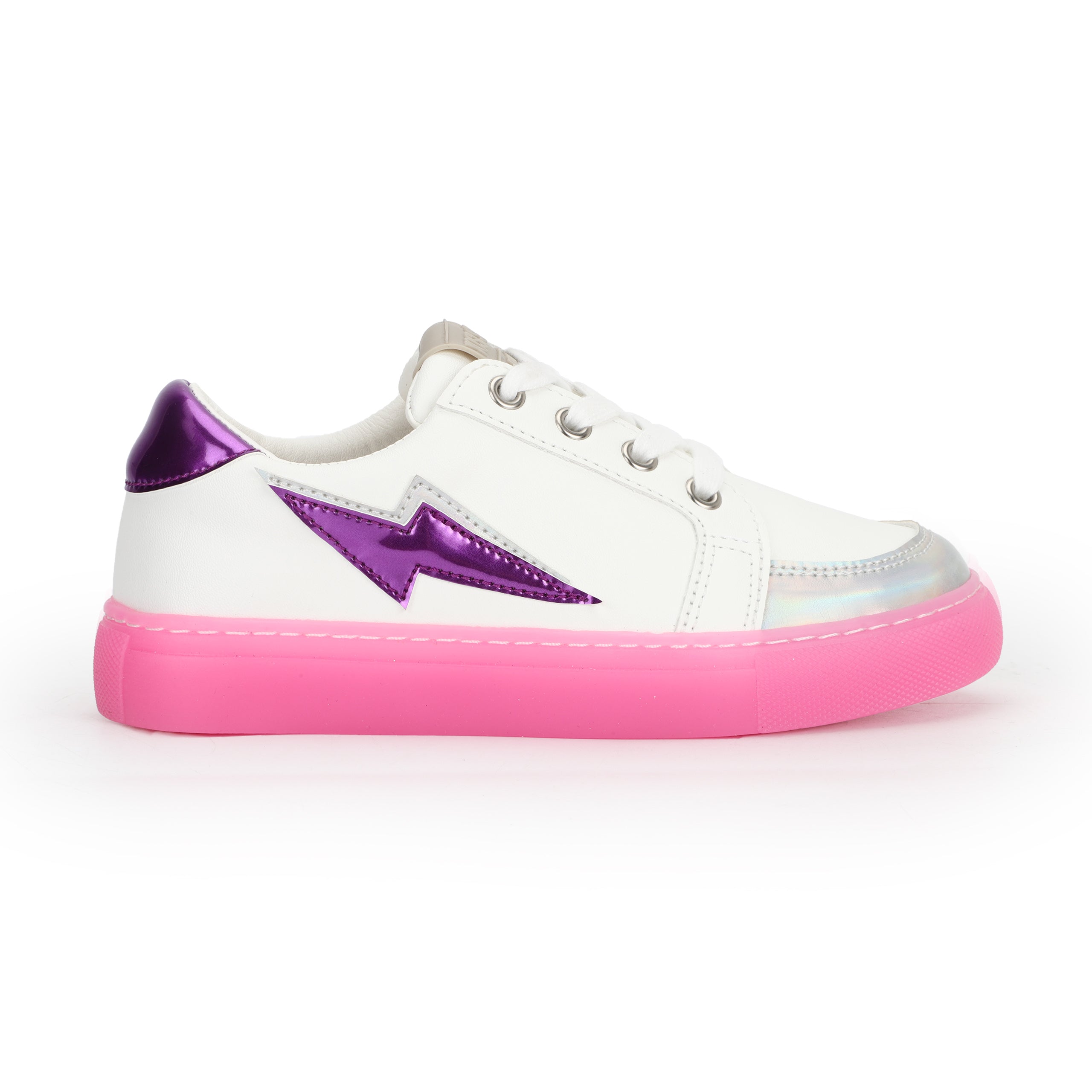 Miss Bolt Sneaker In Purple & Neon Pink – Kids