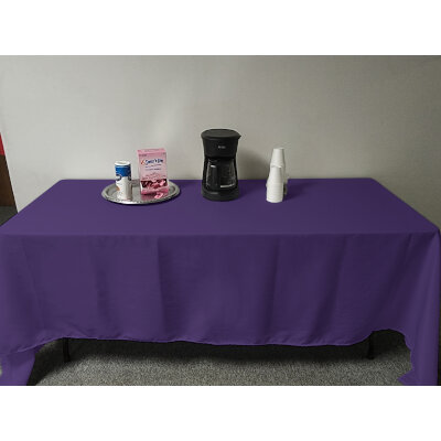 Intedge TCMP9090-PUR – Tablecloth, 90″L x 90″W, square, 100% polyester, Purple