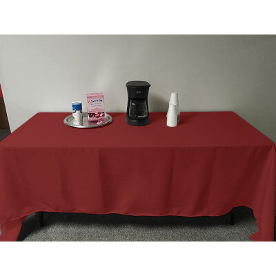 Intedge TCMP9090-R – Tablecloth, 90″L x 90″W, square, 100% polyester, Red