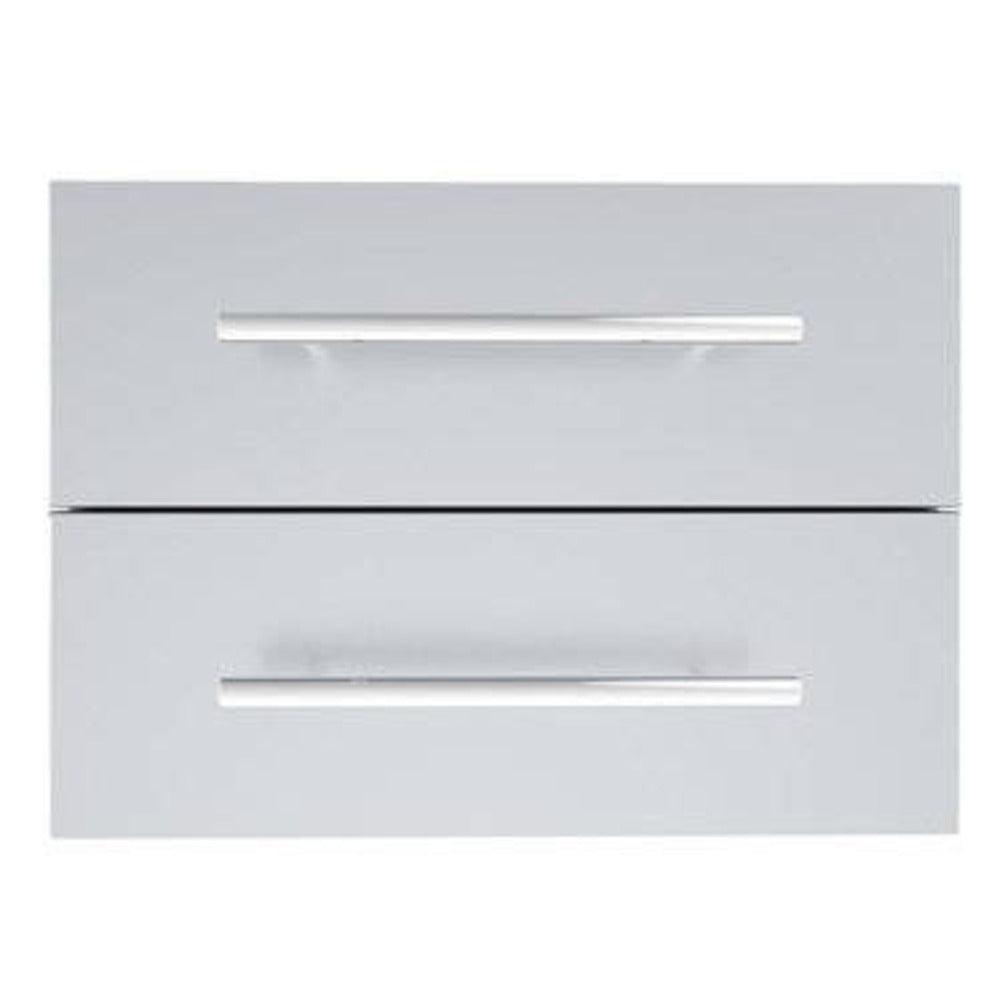 Sunstone Designer Series 18″ x 13″ Stainless Steel Multi-Configurable Double Drawer with Self-Leveling Legs