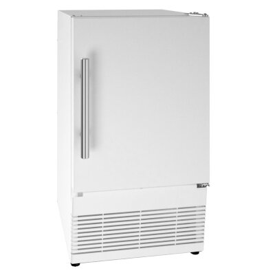 U-Line UACR015-WS01A – 15″ Crescent Ice Machine, 25 lbs production, 25 lbs storage, White Solid Door