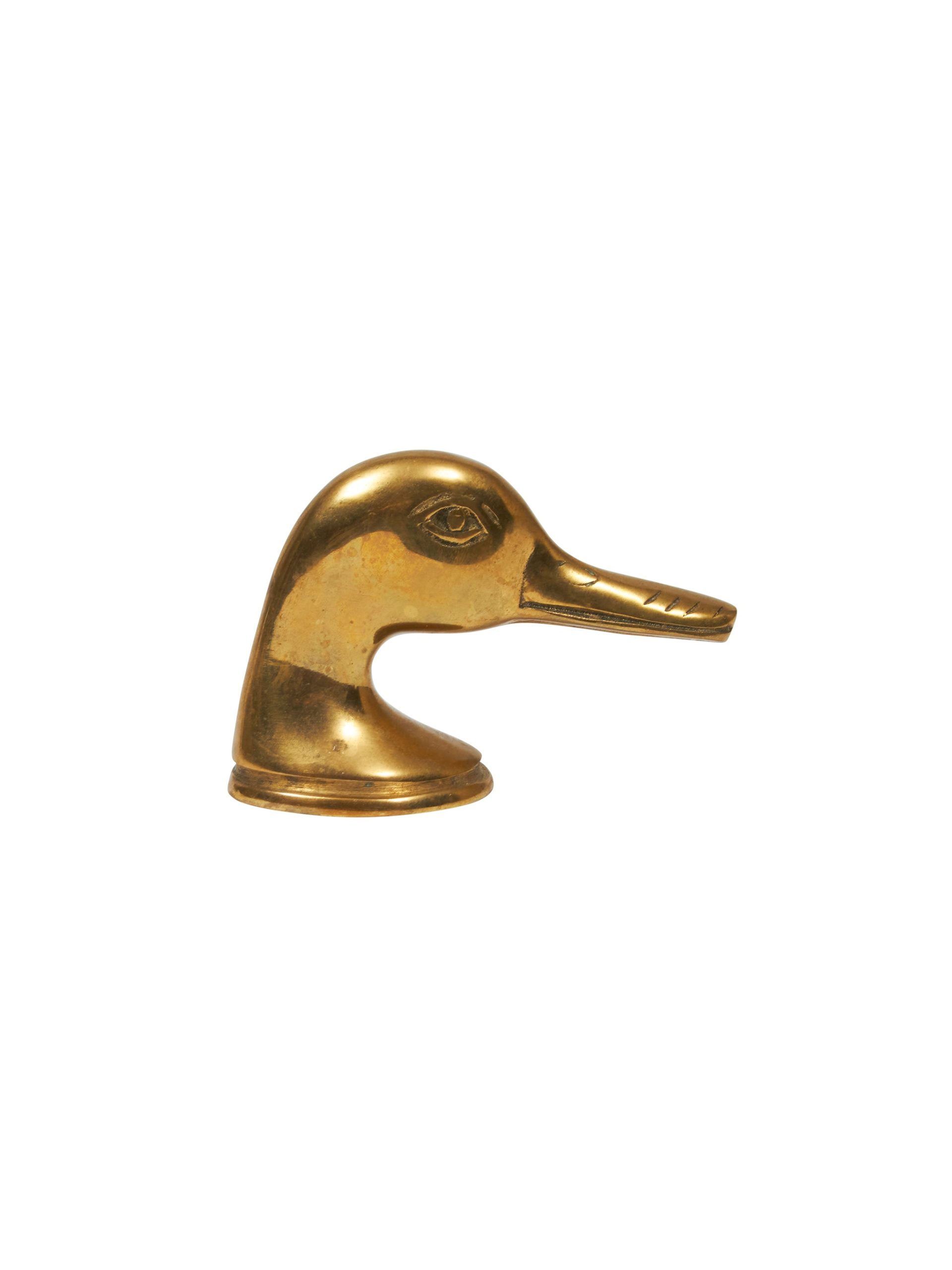 Vintage Brass Smooth Duck Head Bottle Opener