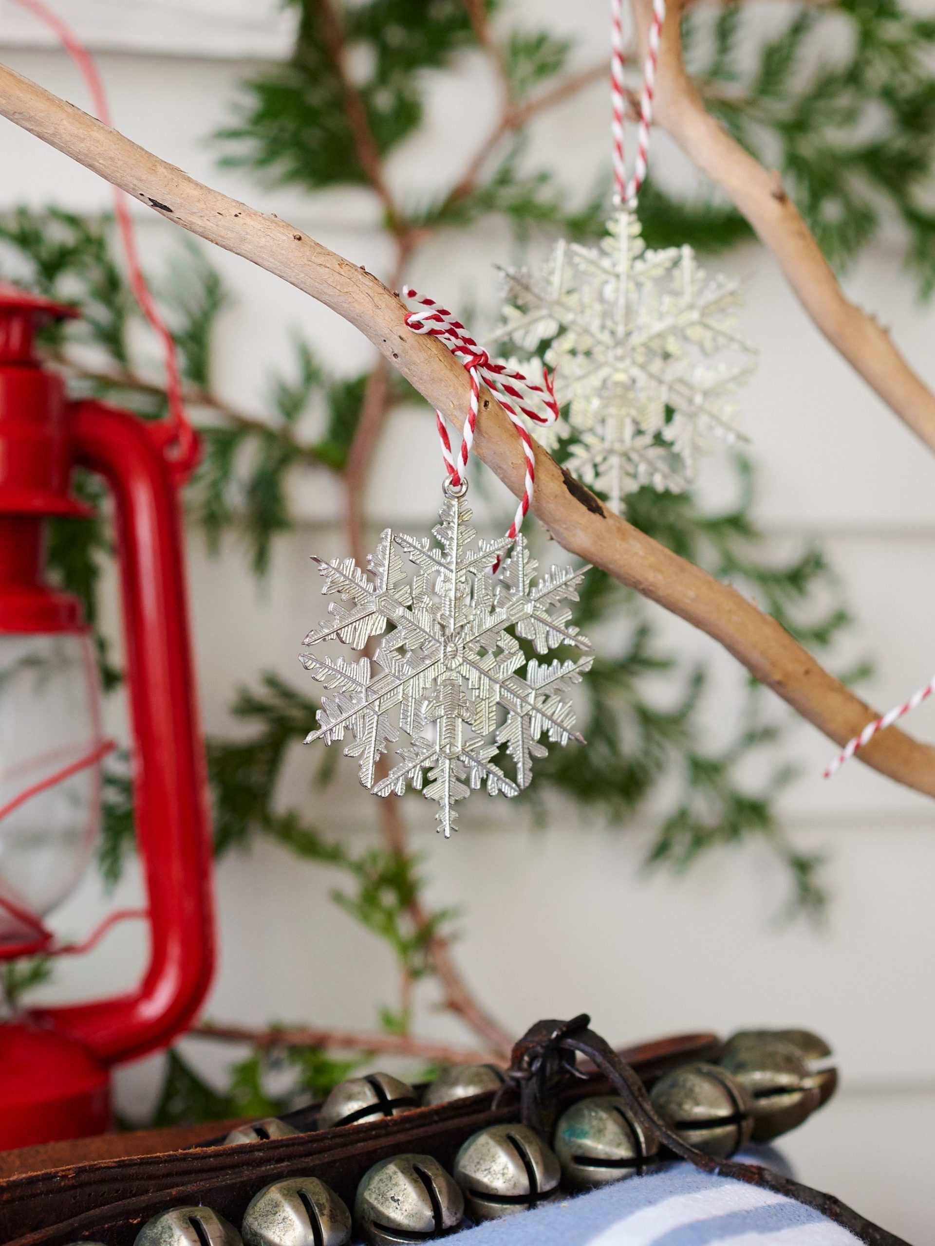 Stellar Dendrite Snowflake Pewter Ornament