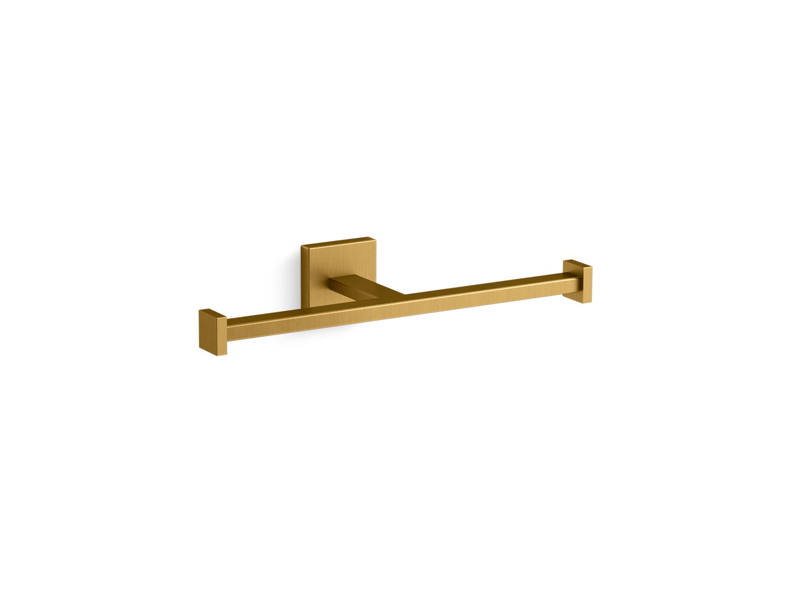 KOHLER K-23288-2MB Square Double Toilet Paper Holder In Vibrant Brushed Moderne Brass