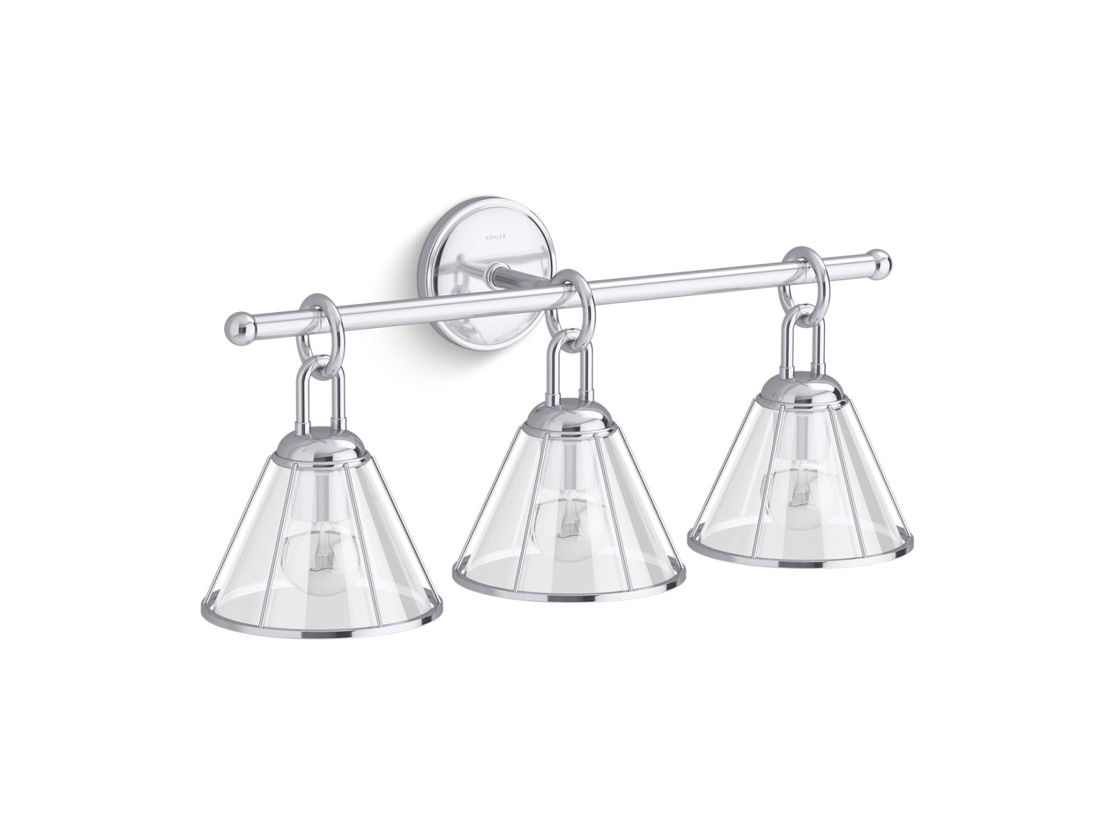 KOHLER K-27743-SC03-CPL Terret Three-Light Sconce In Polished Chrome