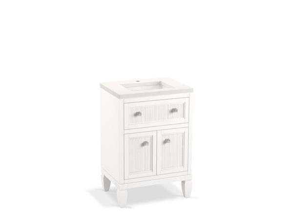 Hearthaven® 24″ Bathroom Vanity Cabinet With Sink And Quartz Top