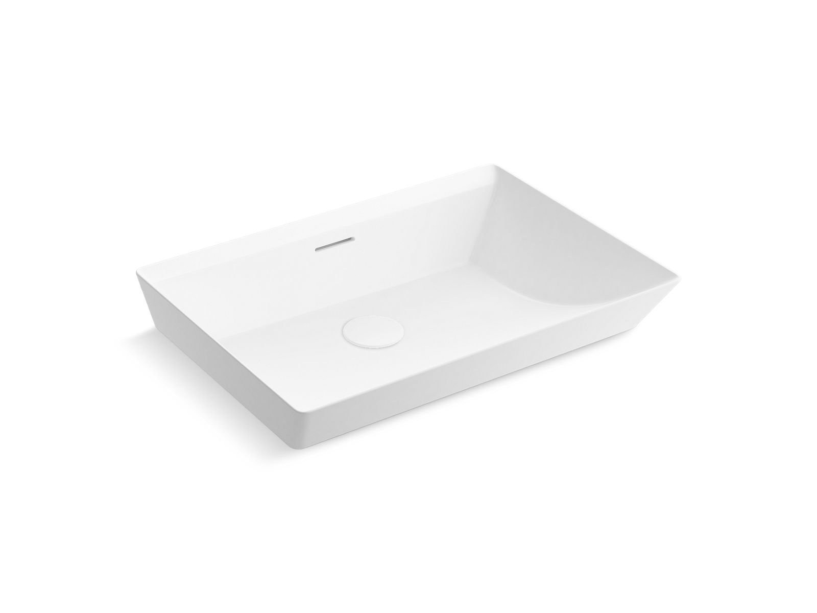 KOHLER K-21060-0 Brazn 23″ Rectangular Vessel Bathroom Sink In White