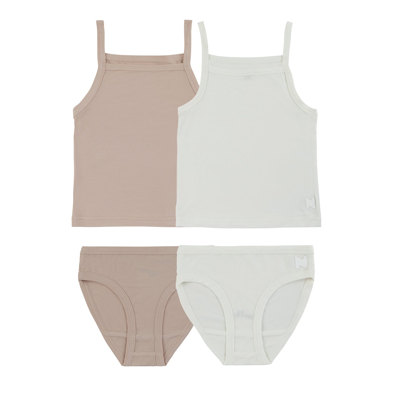 Bamboo Cotton Mauve + White  (2 Sets)