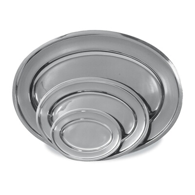 Browne 105329 – Platter, 11-1/2″ x 8-1/2″, oval, rolled edge, stainless steel