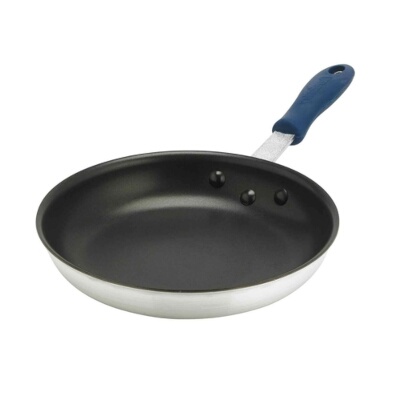 Browne 5814830 – Fry Pan, 10″ dia. x 2″, without lid, silicone sleeve, 5 gauge aluminum