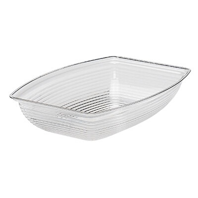 Cambro RSB1014CW135 – Bowl, 5 qt., 10-3/4″ x 14-9/16″, rectangular, ribbed, clear, (Case of 4)